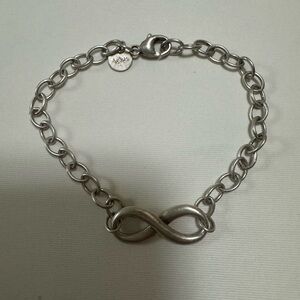 Tiffany & Co. Sterling Silver AG925 Infinity Chain Bracelet